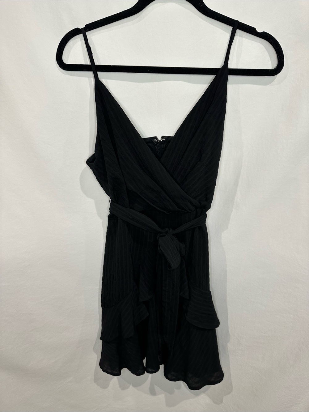 Altar'd State Black Sleeveless V-Neck Mini Dress